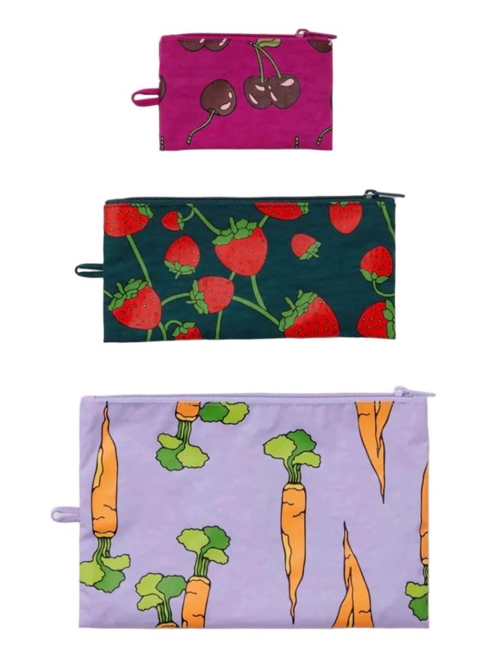 NWT Baggu Flat Pouch - Carrots & Berries